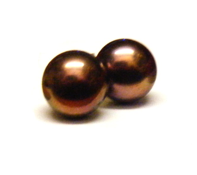Copper Black 11mm Stud Earrings